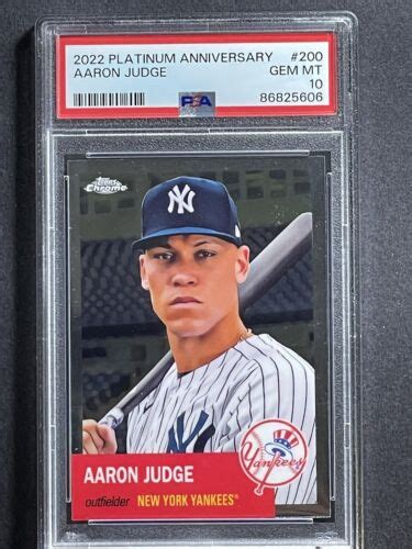 2022 Topps Chrome Platinum Anniversary 200 Aaron Judge Yankees PSA 10