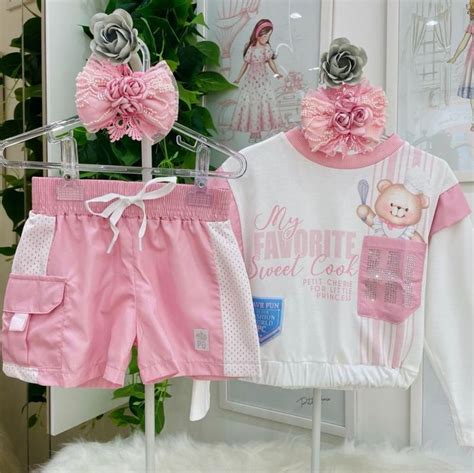 Acessórios Vendidos Separadamente Hot Pants Pants Set Shorts Rosa Self Branding Toddler
