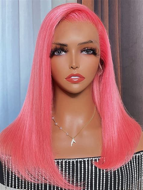 Unice Short Pink 13x4 Lace Front Shoulder Length Bob Wig