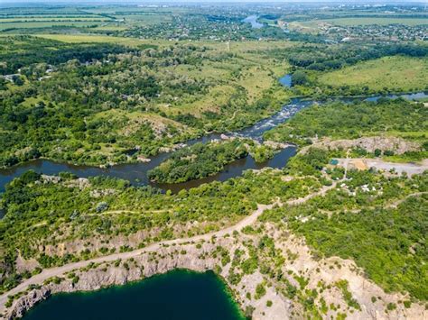 Premium Photo | Aerial view on lake