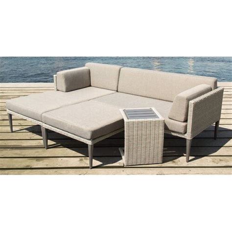 4 Sitzer Lounge Set Giulia Aus Polyrattan Mit Polster Garten Living