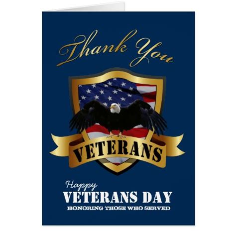 Happy Veterans Day Thank You Cards | Zazzle