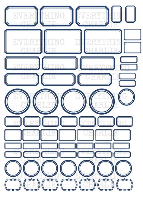 Blank Printable Colored Labels. Digital Download for Junk - Etsy