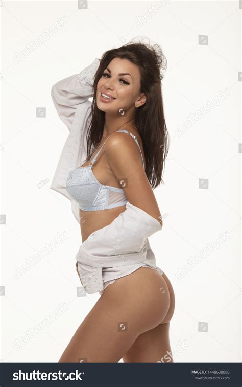 Sexy Brunette Woman Posing Lingerie Stock Photo 1448638088 Shutterstock