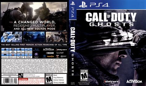 Call of Duty Ghosts dvd cover & label (2013) USA PS4