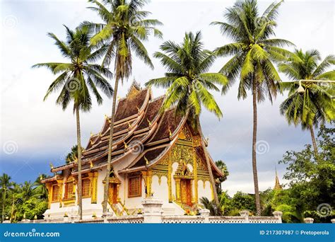 Famous Royal Palace Museum In Luang Prabang Landmark In Laos Stock