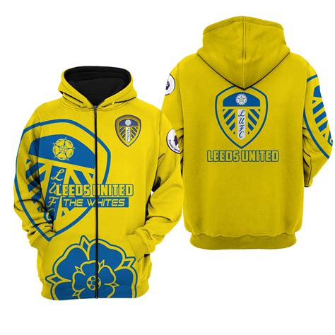 Leeds United Yellow Zip Up Hoodie