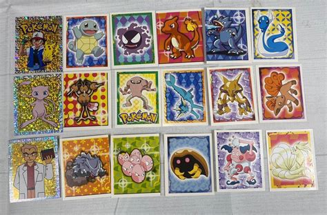 Topps Pokemon Merlin Stickers Lot Collection Prism Shiny Mew