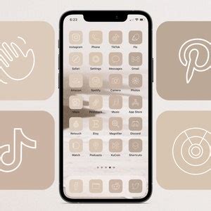 Nude Neutral 2 0 App Icon Pack Ios 14 Ios 15 Warm Beige Nude