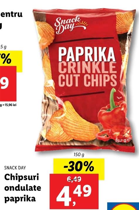 Snack Day Chipsuri Ondulate Paprika 150g Ofertă La Lidl