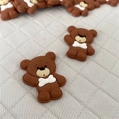 Aplique Emborrachado Urso Pardo 3cm Pacote 10 Unidades CHAMMA FESTA