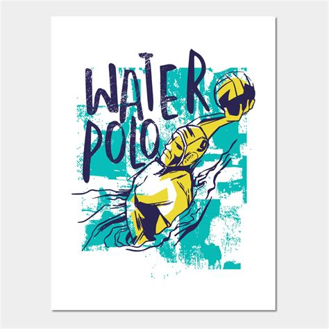 Cool Grungy Waterpolo By Bambam Water Polo Art Poster Wall Art