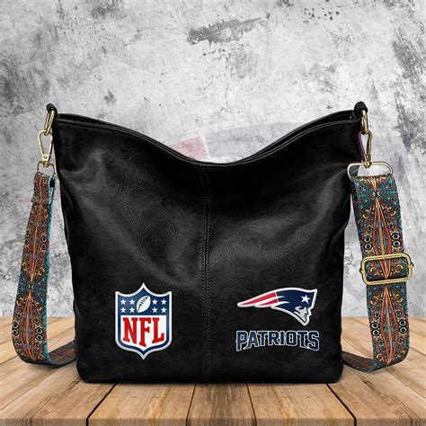 New England Patriots Boho Vegan Leather Shoulder Bag Gifts For Football