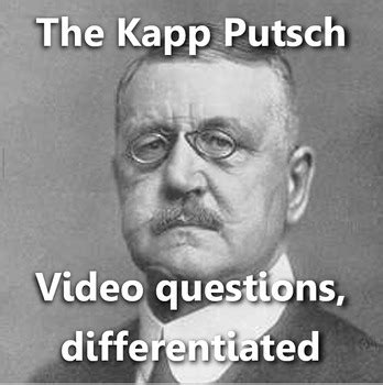 Kapp Putsch video questions, differentiated by William Myall | TPT