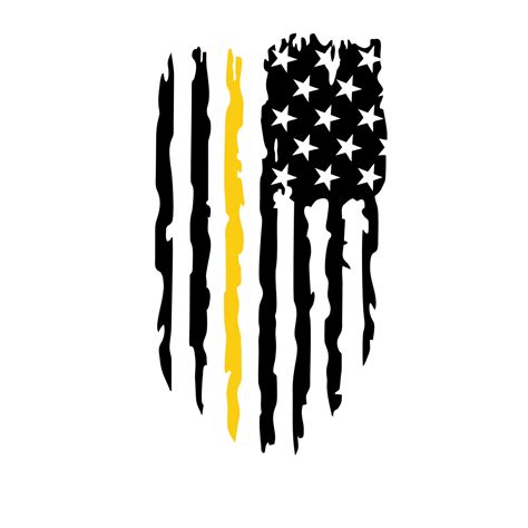 Thin Yellow Line Flagdispatcher Flag911 Flagdistressed Etsy