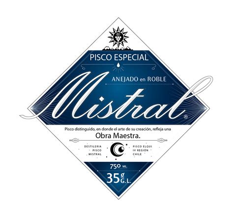 Pisco Mistral Etiqueta Behance