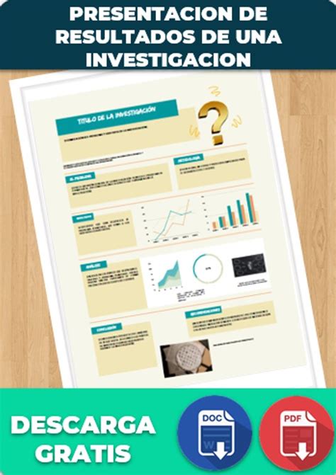 Presentación De Resultados De Una Investigación Ejemplos Formatos Word