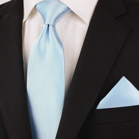 Solid Color Ties Light Blue Necktie Cheap Neckties