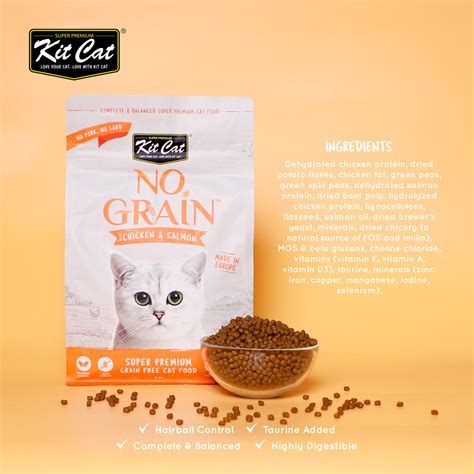 Kit Cat No Grain Dry Cat Food - Chicken & Salmon – Super Paws