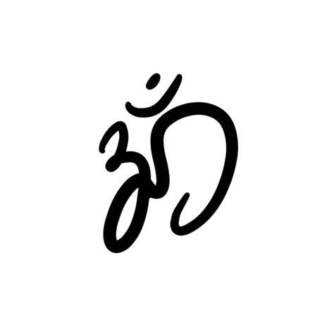 Om Sign Painted By Hand The Sacred Symbol In Buddhism And Hinduism