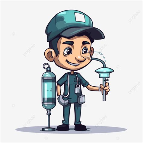 Anestesiólogo Clipart Trabajador Médico De Dibujos Animados Con Una