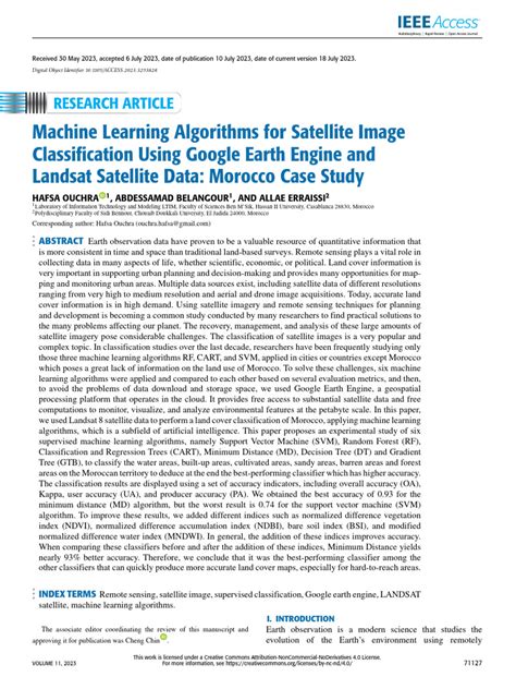 Machine Learning Algorithms For Satellite Image Classification Using