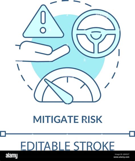 Mitigate Risk Turquoise Concept Icon Stock Vector Image And Art Alamy