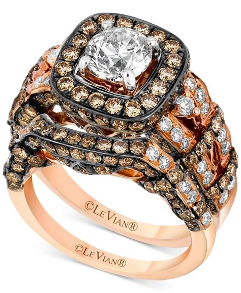 Le Vian Chocolatier Diamond Bridal Set 2 9 10 Ct T W In 14k Rose