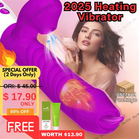 In Heating Telescopic Dildo Woman Tongue Licking Vibrator Sucking Vibrating Heating Sex