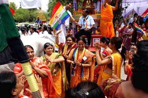 Mahavir Jayanti Devotees During Shobha Yatra