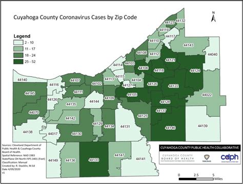 Cuyahoga County coronavirus map showing cases by ZIP code: April 10 ...