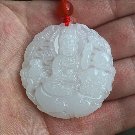 Natural Afghan Jade Pendants Manjushri Buddhist Patron Saint Born In