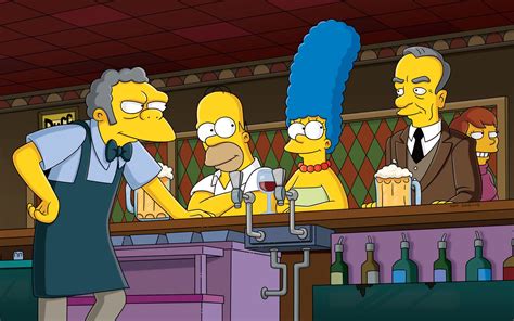 The Simpsons Moe Szyslak Marge Simpson Homer Simpson Beer Bar Wallpaper