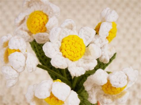 Mini Crochet Daisy Flower Pot Crochet Daisy In Pot Crochet Flowers Pot