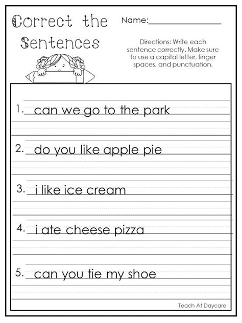 Sentence Correction Worksheets