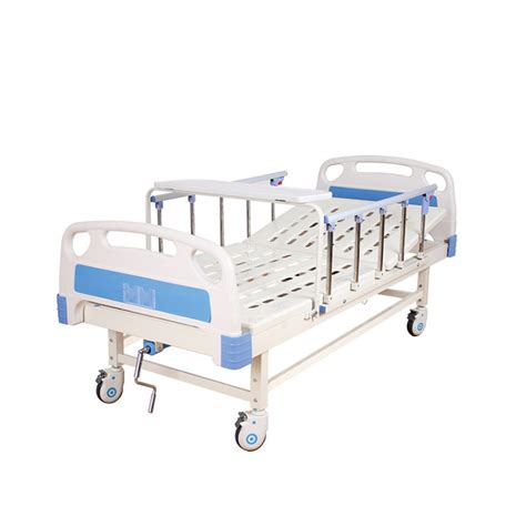 Single Double Crank Manual Medical Hospital Bed For Mobile Hospitals