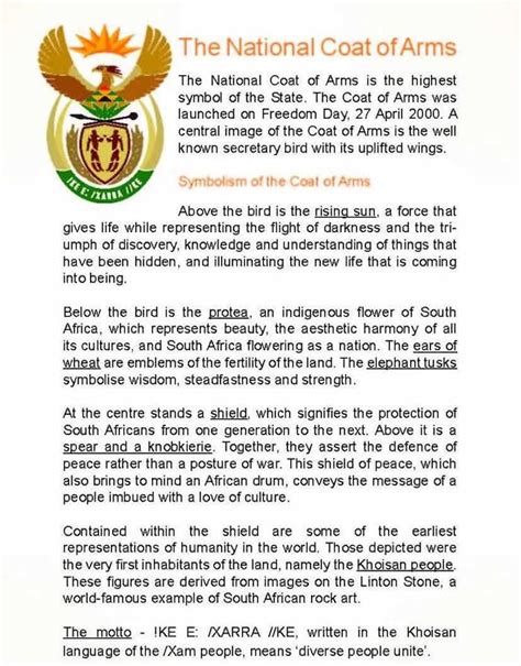 South African coat of arms explained in simple terms