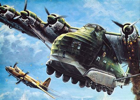 Messerschmitt Me 323 Gigant Aircraft Art Messerschmitt Aviation Art