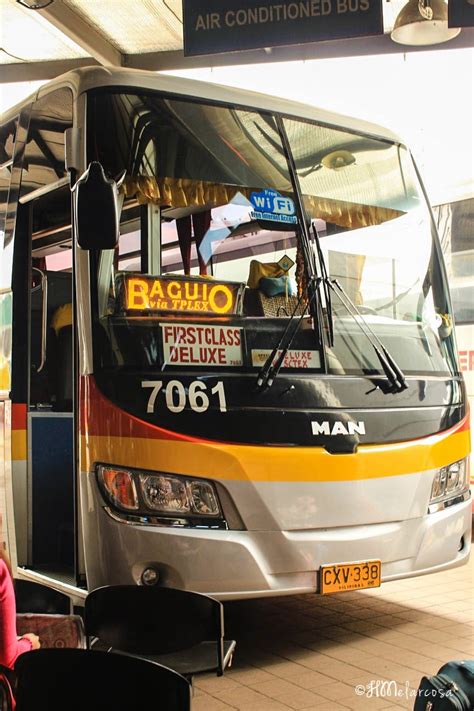 Pink Lacuachera Victory Liner First Class Deluxe Bus To Baguio City