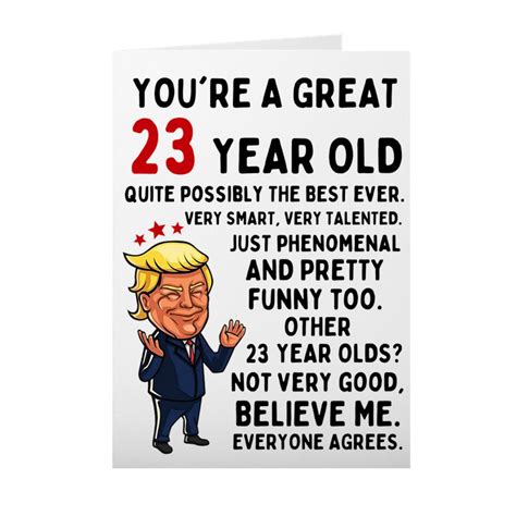 23rd Birthday Card Funny 23rd Birthday Card 23rd Birthday T Idea