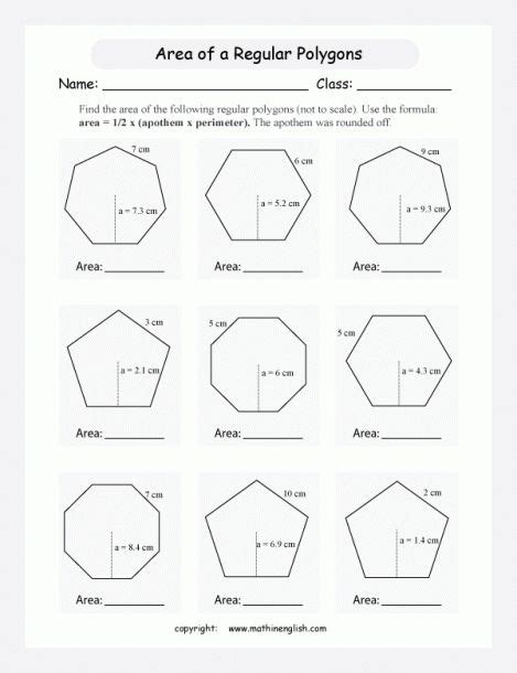 Calculating Area Of Polygons Area Of 2D Shapes Worksheet Worksheets