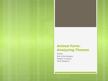 Animal Farm: Themes Powerpoint by Lynnie Lane | Teachers Pay Teachers