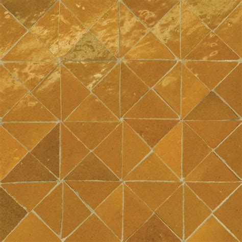 Bedrosians Zagora Caramel Triangle Glossy Zellige Mosaic Tile