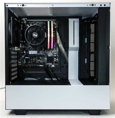 Custom Rgb Gaming Pc Computer Ryzen 3 3200g 16gb 512gb Nvme M 2 Ssd Amd Vega 8 Nzxt H510 White