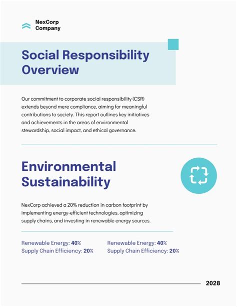 Corporate Social Responsibility Report Template Venngage