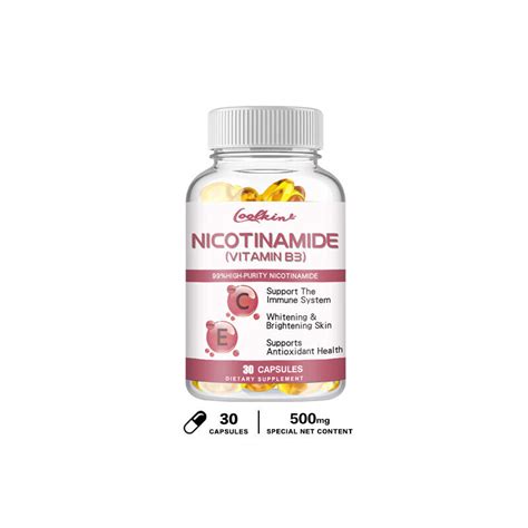 Nicotinamide Vitamin B3 Capsules 500mg Skin Health Energy And Immune