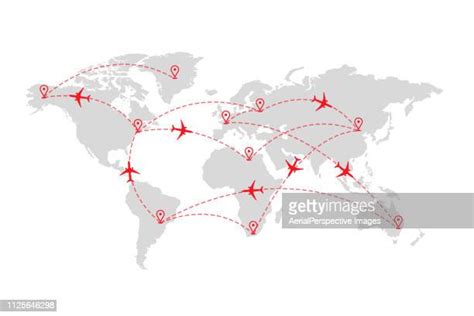 Airport Route Map Fotografias E Filmes Do Acervo Getty Images