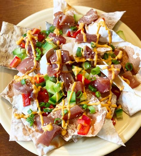 Ahi Tuna Nachos With Homemade Wonton Chips Jim Cooks Food Good