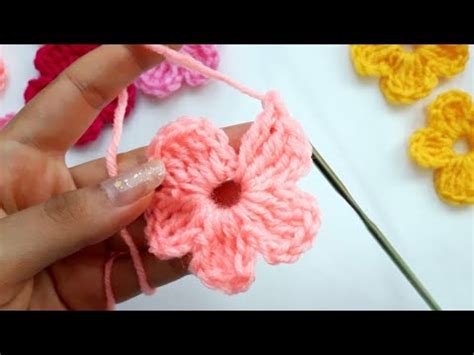 TUTORIAL CROCHET FLOR TEJIDA PASO A PASO YouTube