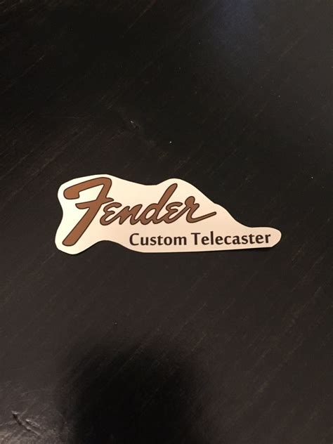 Fender Custom Telecaster Guitar Headstock Decal Logo